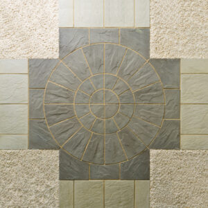 Regency slate circle paving