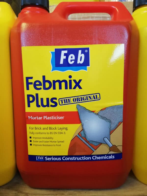Feb mix Plus mortar Plasticiser 5l red